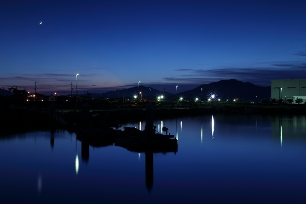 三本松港の夕景
